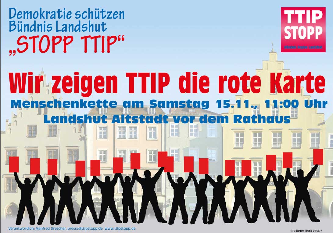 Menschenkette gegen TTIP